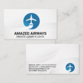 Carte De Visite Logo de l'avion | Vols (Devant / Derrière)