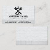 Carte De Visite Logo de l'eau de la Wrench | Services de plomberie (Devant / Derrière)