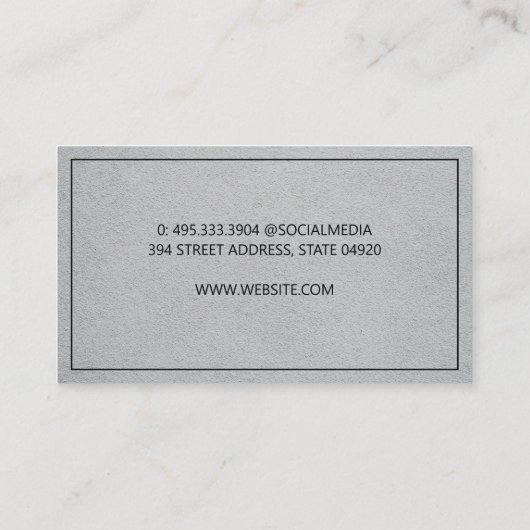 Carte De Visite Logo de l'échelle de justice (Dos)