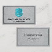 Carte De Visite Logo de l'échelle de justice (Devant / Derrière)