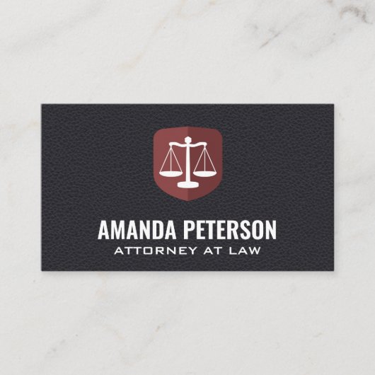 Carte De Visite Logo de l'échelle de justice | Droit | Arrière - p (Devant)