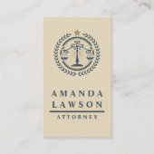 Carte De Visite Logo de l'échelle de justice | Procureur (Devant)