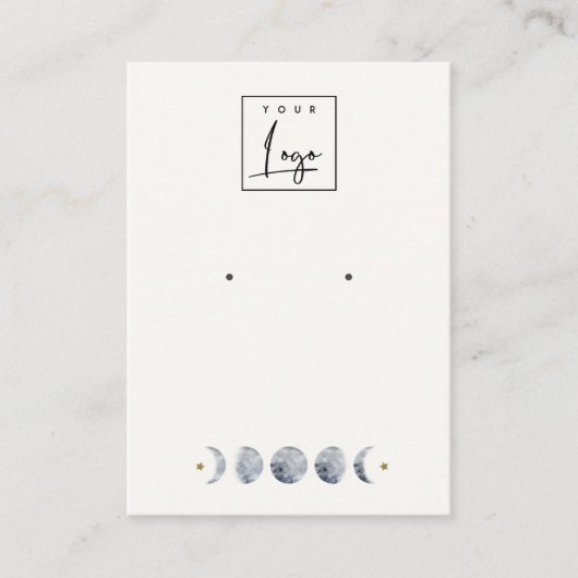 Carte De Visite Logo de l'écran d'oreille de la lune céleste (Devant)