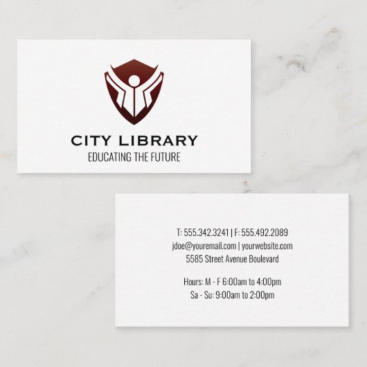 Carte De Visite Logo de l'éducation (Devant / Derrière)