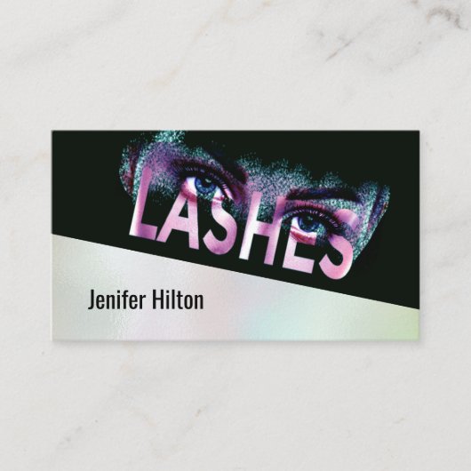 Carte De Visite Logo de l'effet de dispersion holographique de lux (Devant)