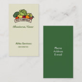 Carte De Visite Logo de légumes fruits (Devant / Derrière)