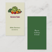 Carte De Visite Logo de légumes fruits (Devant / Derrière)