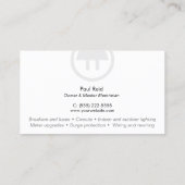 Carte De Visite Logo de l'électricien (Dos)