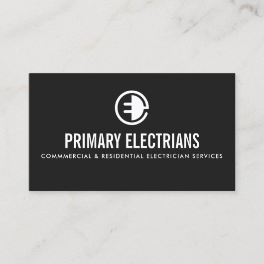 Carte De Visite Logo de l'électricien (Devant)