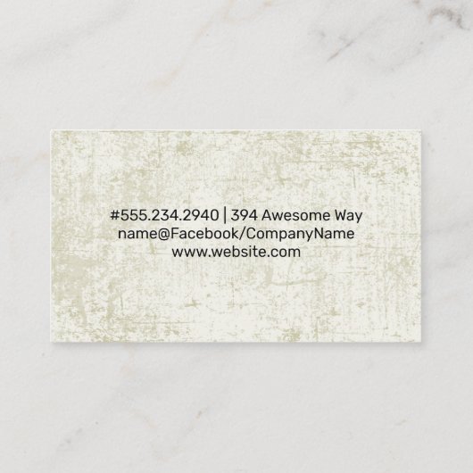 Carte De Visite Logo de l'élevage rural | Herbe (Dos)