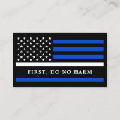 Carte De Visite Logo de l'Emblème du service d'ambulance EMT perso (Dos)