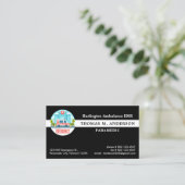 Carte De Visite Logo de l'Emblème du service d'ambulance EMT perso (Debout devant)