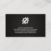 Carte De Visite Logo de l'engrenage à clé | Service automobile (Dos)