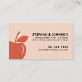 Carte De Visite Logo de l'enseignant enseignant Dramatic Red Apple (Devant)