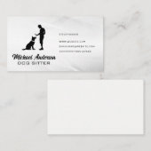 Carte De Visite Logo de l'entraîneur de chiens | Services de pose  (Devant / Derrière)