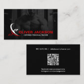 Carte De Visite Logo de l'entraîneur de conditionnement physique p (Devant / Derrière)