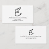 Carte De Visite Logo de l'entrepreneur électricien unique (Devant / Derrière)