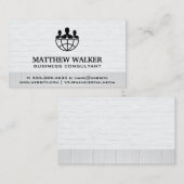 Carte De Visite Logo de l'entreprise | Bois de mur de briques (Devant / Derrière)