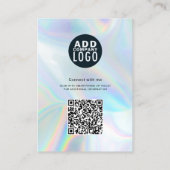 Carte De Visite Logo de l'entreprise Code QR Holographique Employé (Dos)