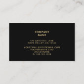 Carte De Visite Logo de l'entreprise code QR noir gras (Dos)