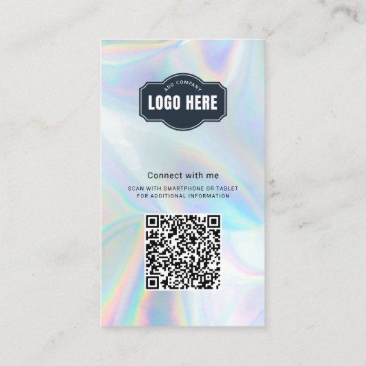 Carte De Visite Logo de l'entreprise Code QR Photo de l'employé (Dos)