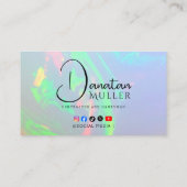 Carte De Visite Logo de l'entreprise Code QR sur pierre d'opale (Dos)