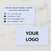 Carte De Visite Logo de l'entreprise Coordonnées Professionnel - (Devant / Derrière)