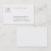 Carte De Visite Logo de l'entreprise Creative Sleek tendance (Devant / Derrière)