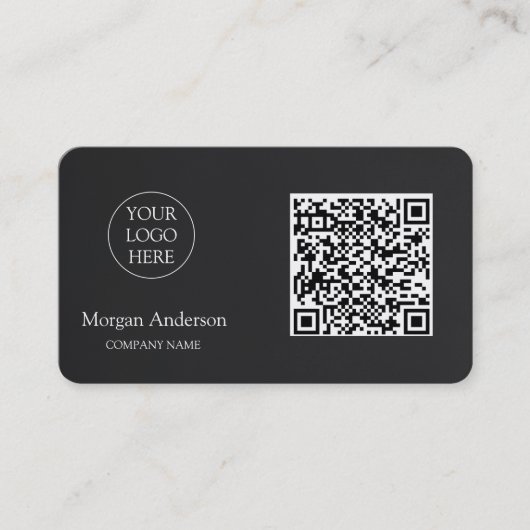 Carte De Visite Logo de l'entreprise de code QR professionnel mode (Devant)