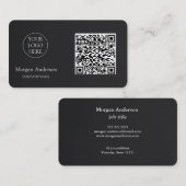 Carte De Visite Logo de l'entreprise de code QR professionnel mode (Devant / Derrière)