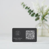 Carte De Visite Logo de l'entreprise de code QR professionnel mode (Debout devant)