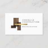 Carte De Visite Logo de l'entreprise de construction (Devant)