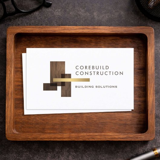 Carte De Visite Logo de l'entreprise de construction