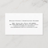 Carte De Visite Logo de l'entreprise de construction | Arrière - p (Dos)