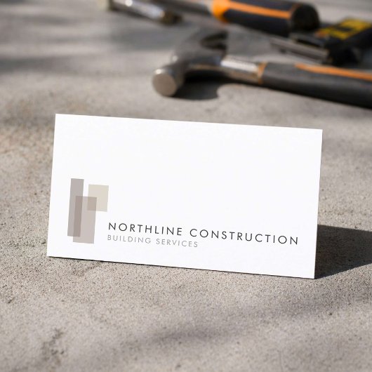 Carte De Visite Logo de l'entreprise de construction moderne