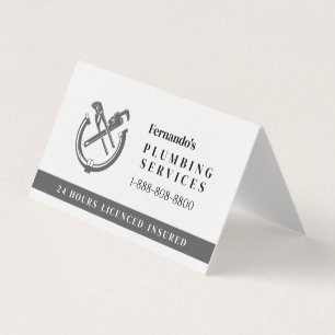 Carte De Visite Logo de l'entreprise de services de plomberie prof