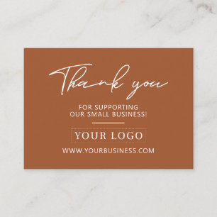Carte De Visite Logo de l'entreprise en terre cuite Merci Prestati