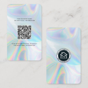 Carte De Visite Logo de l'entreprise et holographie du code QR