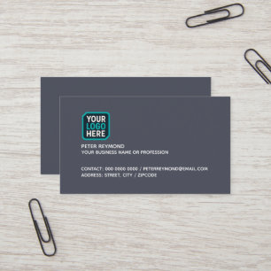 Carte De Visite logo de l'entreprise gris-plomb