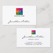 Carte De Visite Logo de l'entreprise ici Modèle moderne (Devant / Derrière)