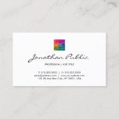 Carte De Visite Logo de l'entreprise ici Modèle moderne (Dos)