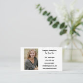 Carte De Visite Logo de l'entreprise, info & photo Arrière - plan  (Debout devant)