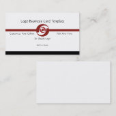 Carte De Visite Logo de l'entreprise - Logo rouge simple (Devant / Derrière)