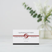 Carte De Visite Logo de l'entreprise - Logo rouge simple (Debout devant)