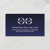 Carte De Visite Logo de l'entreprise Marine Blue Minimalist (Devant)