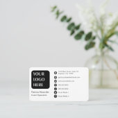 Carte De Visite Logo de l'entreprise Moderne avec les médias socia (Debout devant)