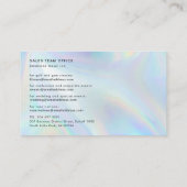 Carte De Visite Logo de l'entreprise moderne Holographie personnal (Dos)