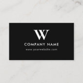 Carte De Visite Logo de l'entreprise Monogramme Site Web Scannable (Devant)