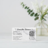 Carte De Visite Logo de l'entreprise personnalisée Code QR Employé (Debout devant)