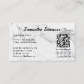 Carte De Visite Logo de l'entreprise personnalisée Code QR Employé (Devant)